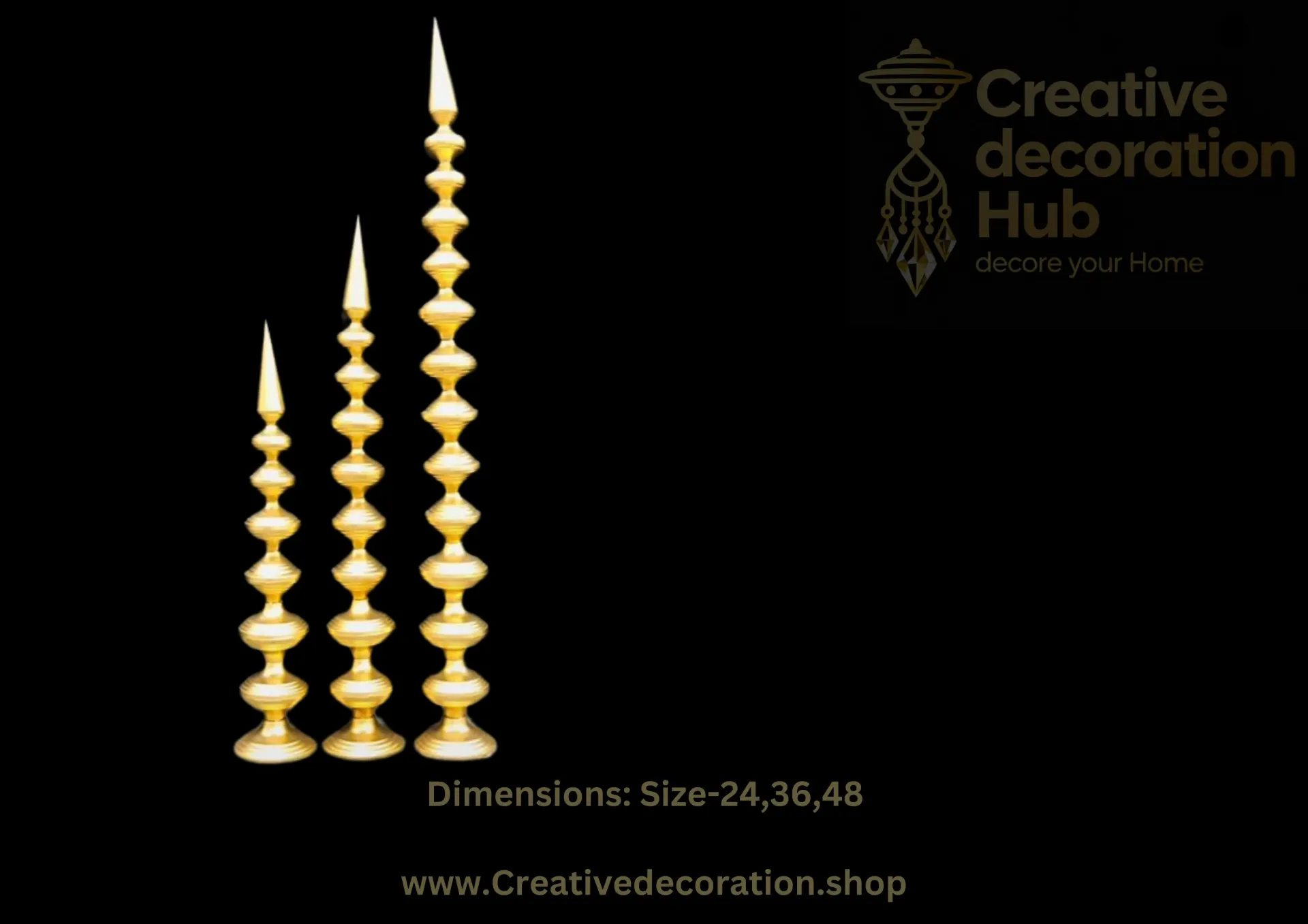 Gold Metal Minaar (sets of 3 )