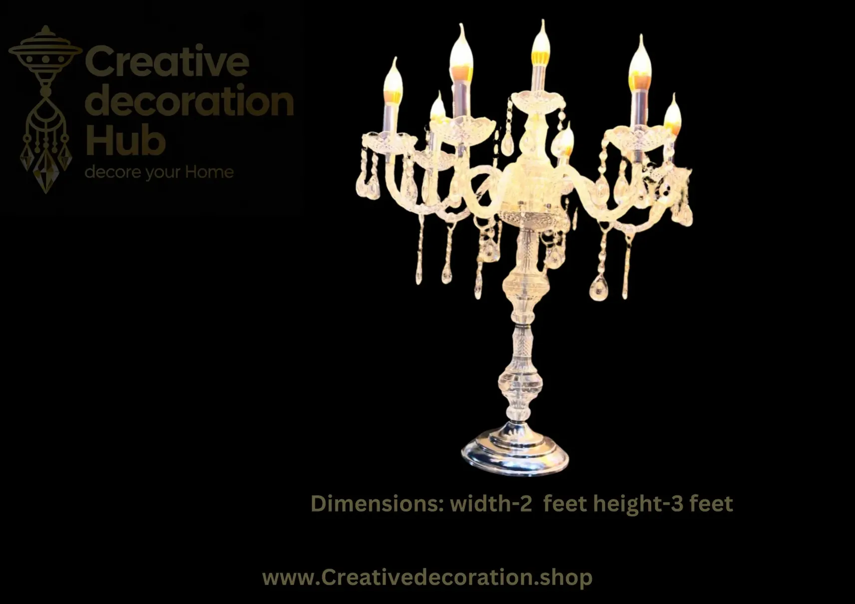 Acrylic Chandelier Table Stand