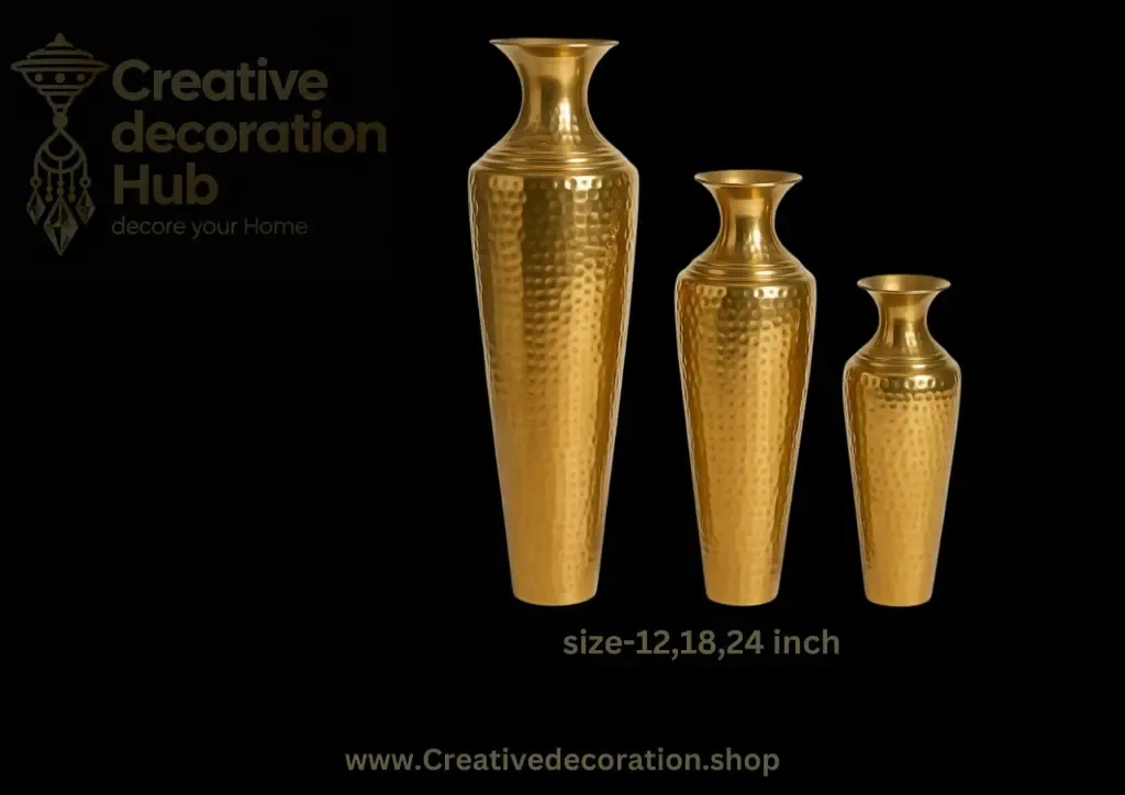 Gold Metal Pot ( Sets of 3 )