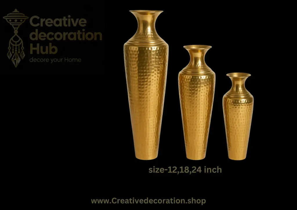 Gold Metal Pot ( Sets of 3 )