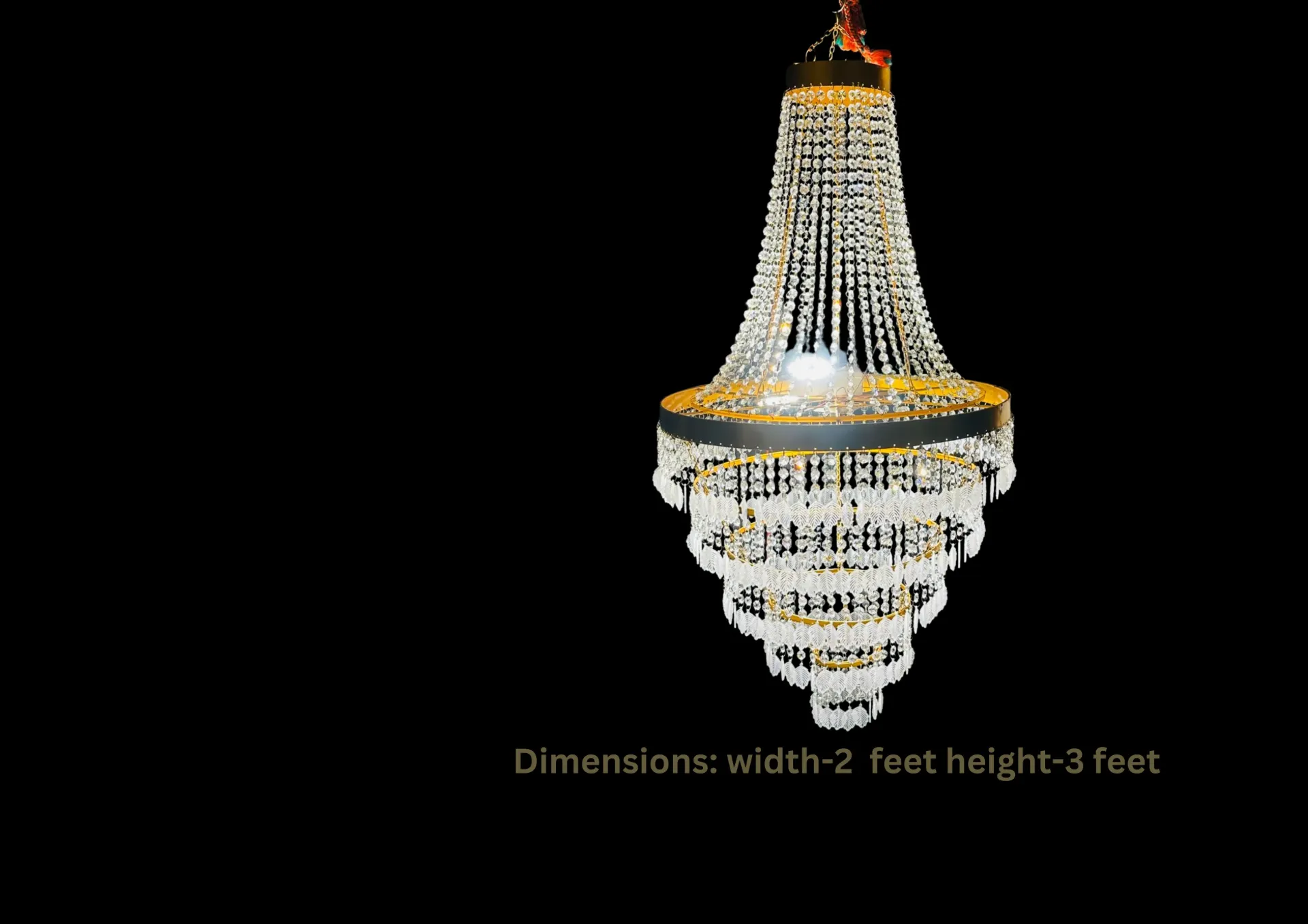 Tiered crystal Jhoomer